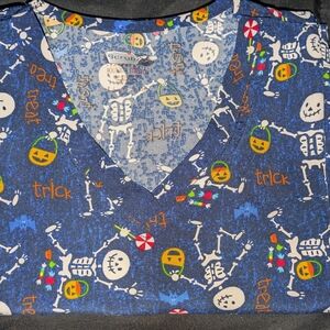 Smart Scrubs Women's Halloween Muscle Tee - Blue